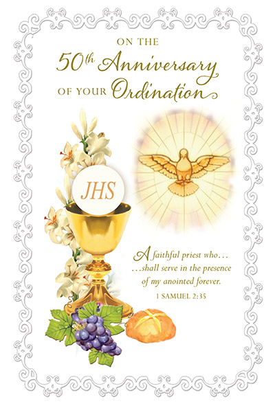 CLERGY ANNIVERSARY FOR ORDINATION CARDS